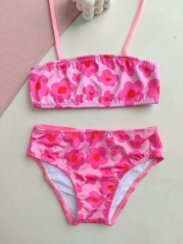 Producto - Bikini infantil flor rosa