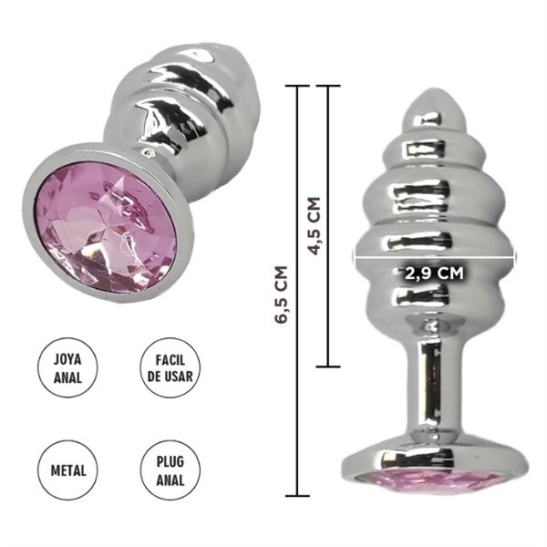 Producto - Joya Anal Metálica Texturada Pequeña