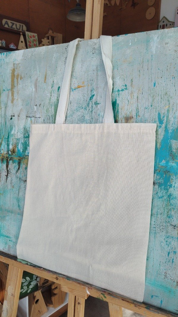 Producto - Bolsa tote bag lienzo algodón 35x40 CM  con manija