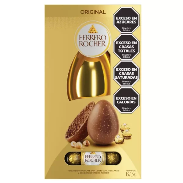 Producto - HUEVO FERRERO ROCHER CAJA CON BOMBONES 137,5g