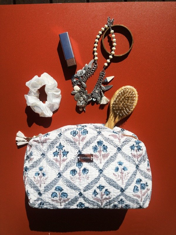 Producto - Neceser Celeste y Blanco
