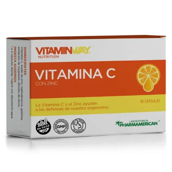 Producto - Vitamina C con Zinc 30 capsulas - Vitamin Way