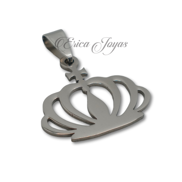 Producto - Dije plano Corona con cruz (LJDP0004)