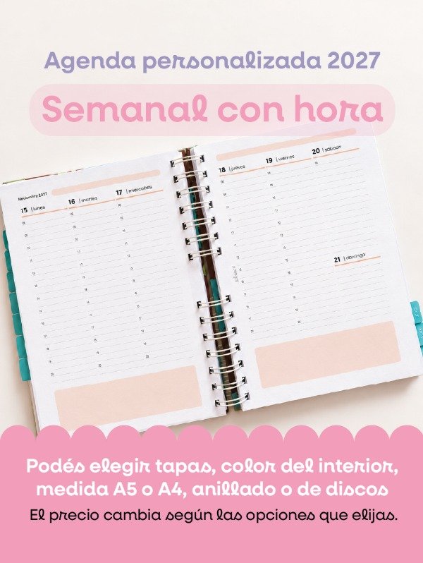 Producto - Agenda 2027 - Semana a la vista con horarios - 0