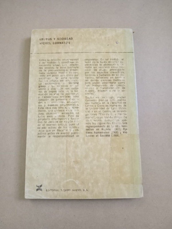 Producto - Grupos y sociedad - Michel Cornaton - Tiempo nuevo 1969 - 1