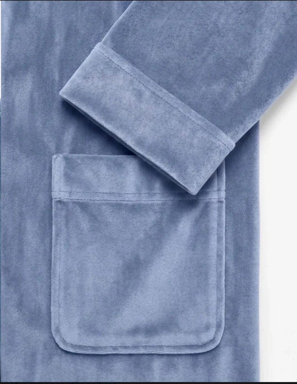 Producto - Bata plush velvet Azul - 2