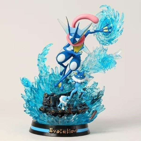 Producto - Diorama Greninja Evolution - Pokemon - con luz - 32cm