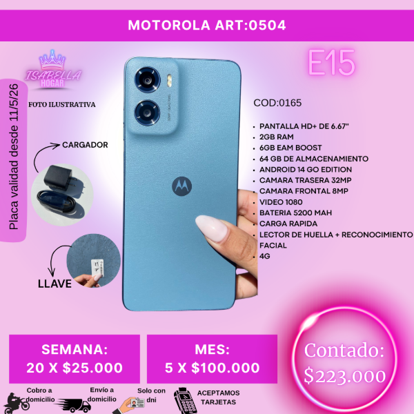 Producto - CELULAR MOTOROLA E15