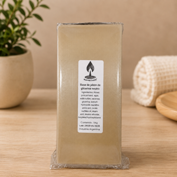 Producto - Barra de jabón glicerina Nuevas Luces Ámbar 1kg (Aprox)