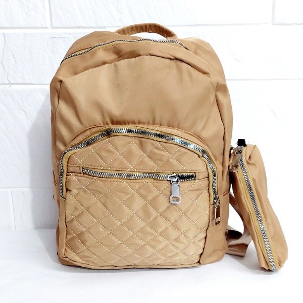 Producto - Mochila con Cartuchera marrón claro