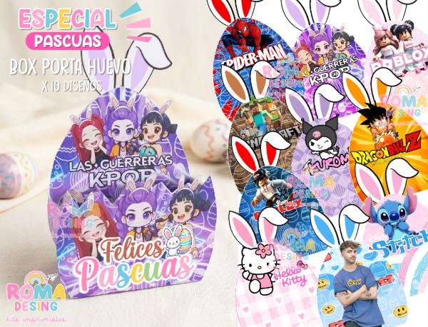 Producto - caja huevo personajes