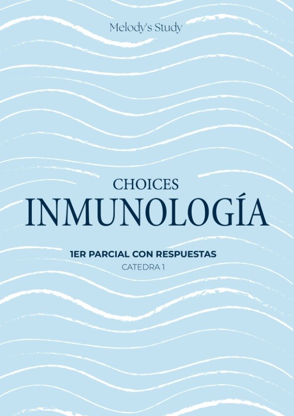 Producto - Choices de Inmunología 1ER PARCIAL