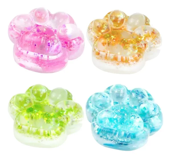Producto - Squishi huellita con glitter SAM 3/26