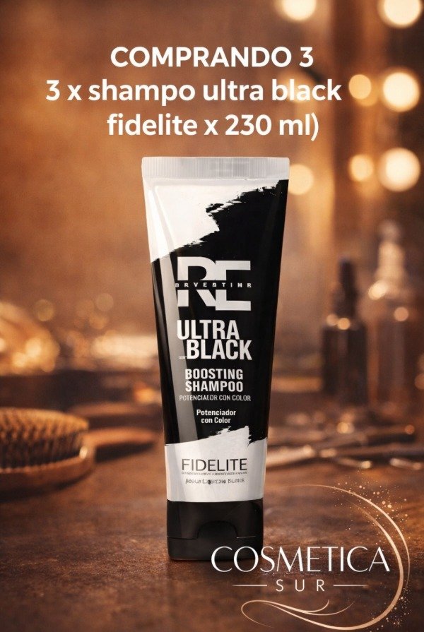 Producto - 3 x shampo ultra black fidelite x 230 ml