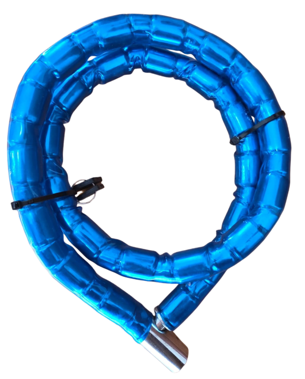 Producto - Linga Candado Traba Cadena 22 Mm 1.2 Mts Moto Bici Color Azul