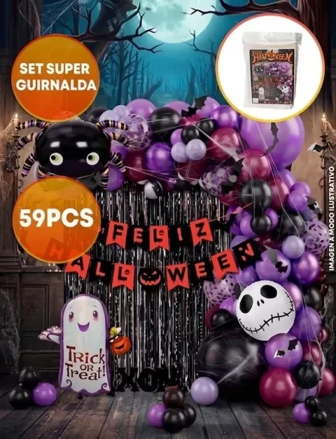 Producto - Set Mega Globos Halloween 59PCS Jack