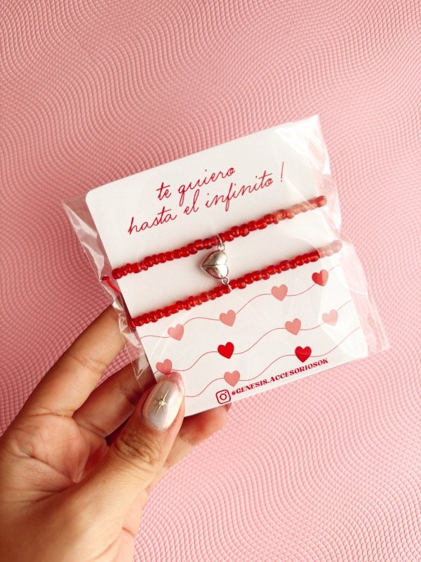 Producto - Pulseras Imán Corazón Mostacillas