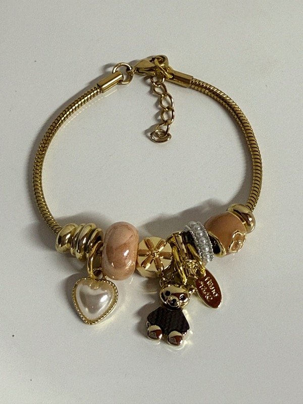 Producto - PD138 Pulsera Pandora con dijes charms 18+3 cm