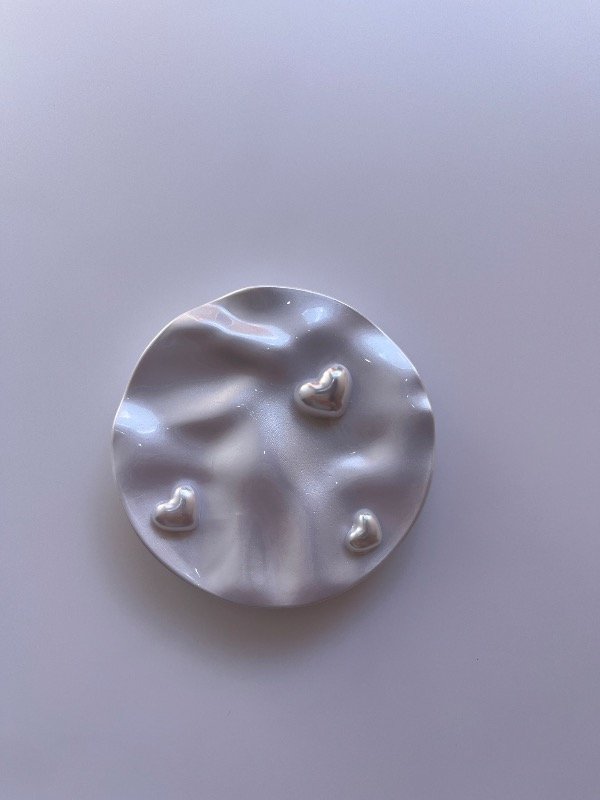 Producto - Espejo Corazones Perlado