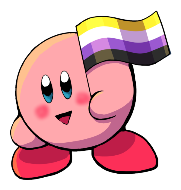 Producto - Sticker Kirby pride no binarie