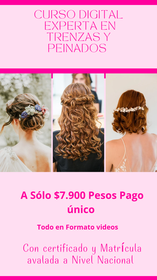 Producto - CURSO DIGITAL EXPERTA EN TRENZAS Y PEINADOS