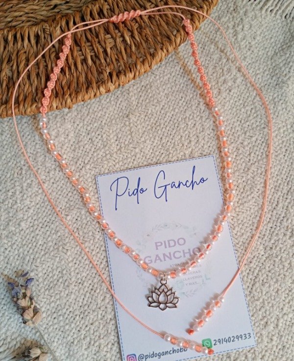 Producto - Collar ajustable con mostacillones y perlas