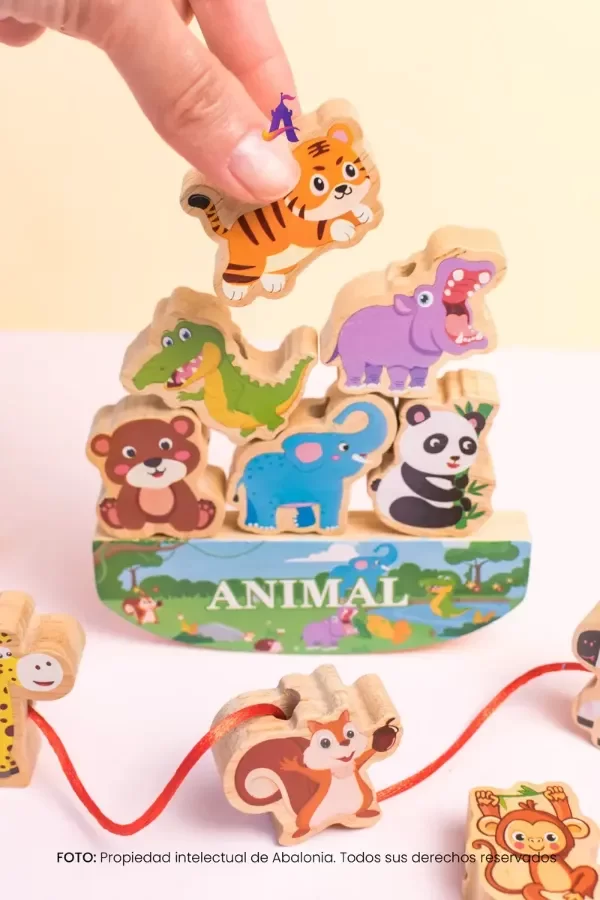Producto - Jenga animal. Equilibrio y enhebrado. - 4
