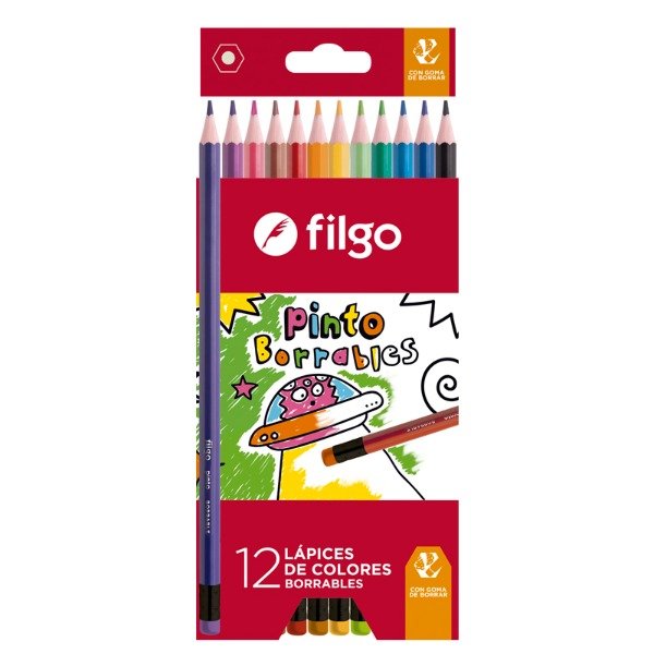 Producto - Lapiz de Colores FILGO BORRABLES x12