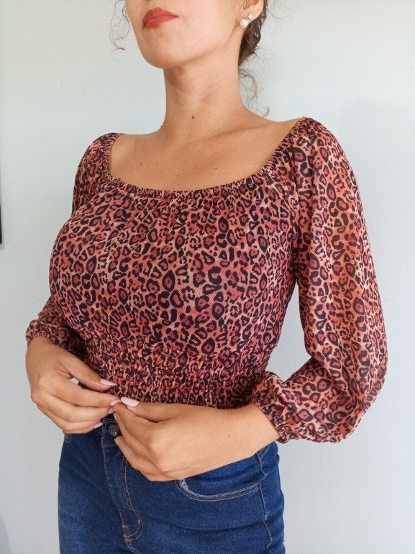 Crop top animal print multicolor — imagen 2
