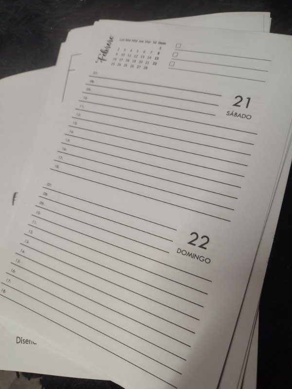 Producto - Agenda 2026 2 días x pag con horarios