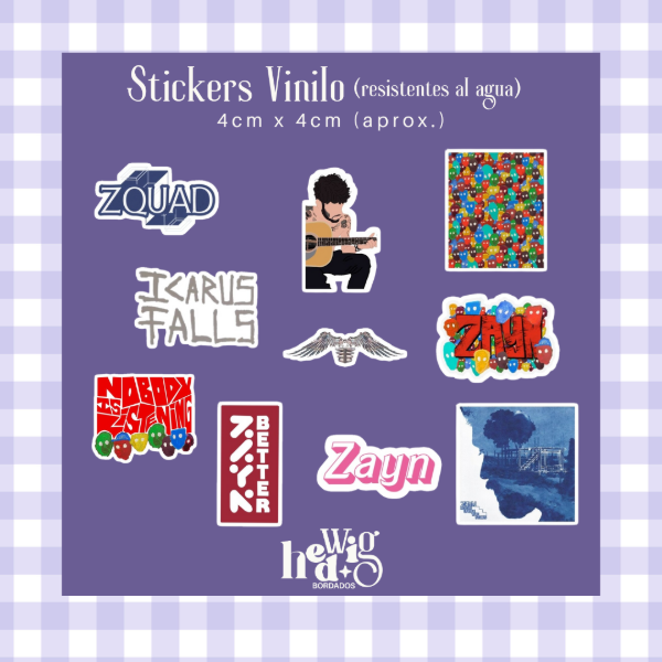 Producto - Pack 10 Stickers Vinilo ZAYN