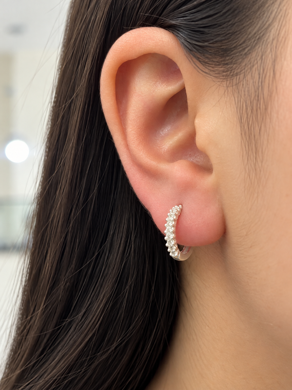 Producto - Aro argolla de plata 925 con strass