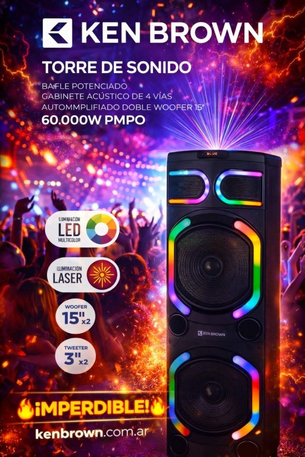 Producto - PARLANTE KEN BROWN VULCAN DOBLE 15" 60.000 PMPO