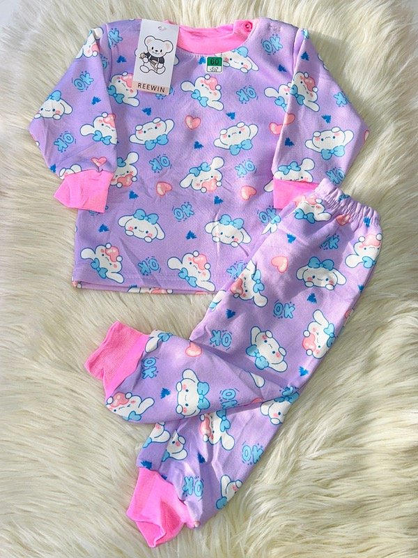 Producto - PIJAMA IMPORTADO BABY LILA CONEJO (CAMISETA + PANTALÓN)