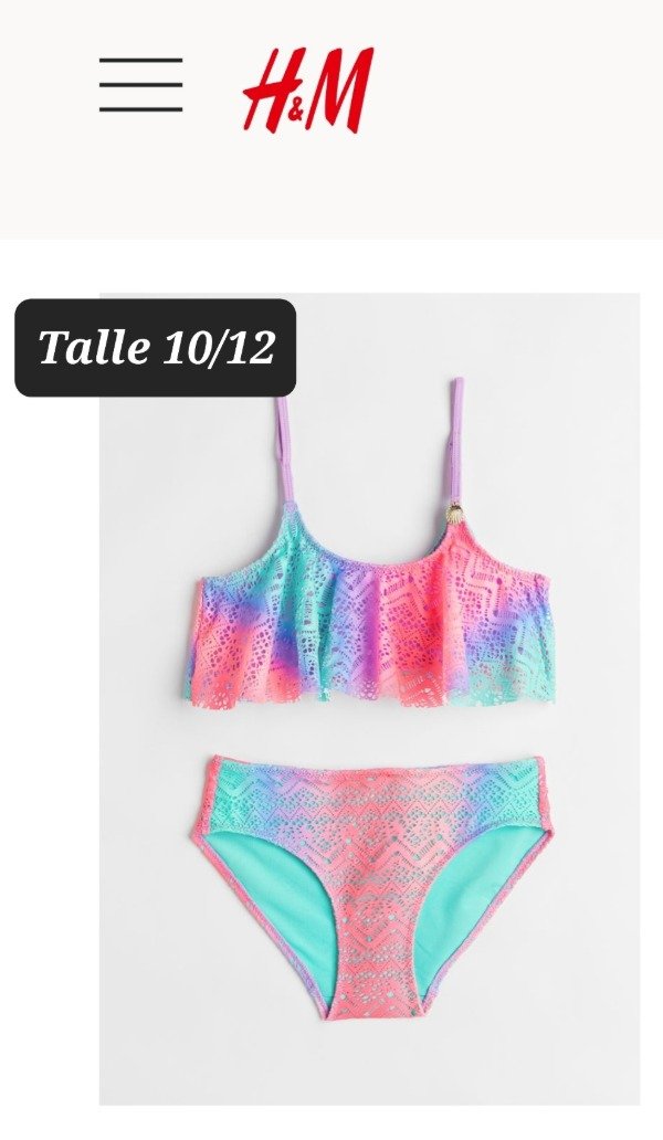 Traje de baño HyM talle 10/12 tejida