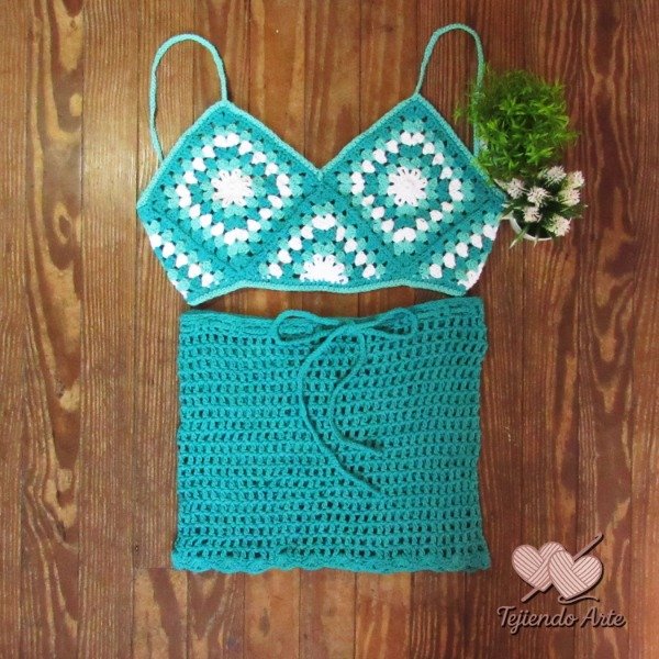 Producto - Pollera Cata ESMERALDA