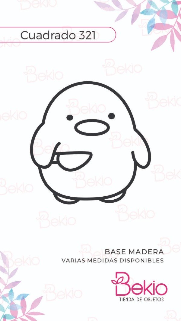 Producto - Sello Cuadrado 321 - Pingüino