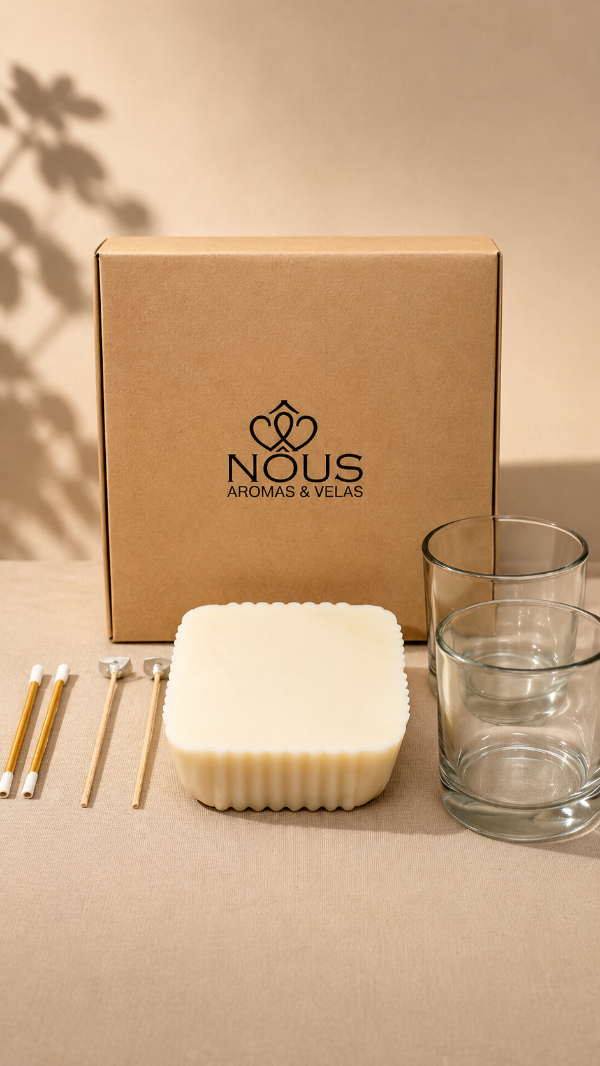 Producto - KIT PARA HACER TUS PROPIAS VELAS DE SOJA PERFUMADAS EN ENVASE