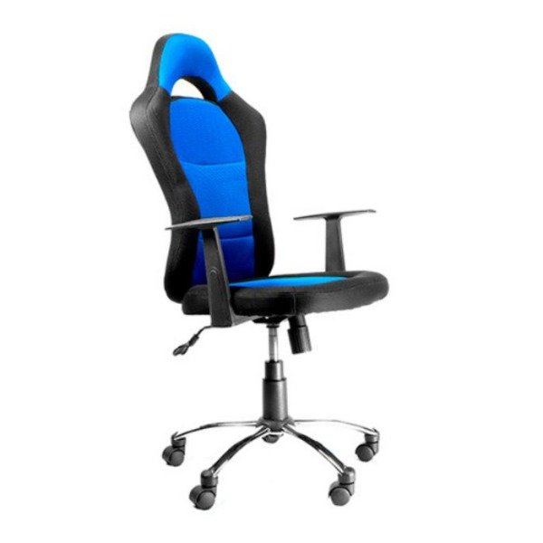 Producto - SILLA GAMER DRAKON XTECH NEGRO-AZUL CON  RESPALDO ALTO ESTILO DEPORTIVO
