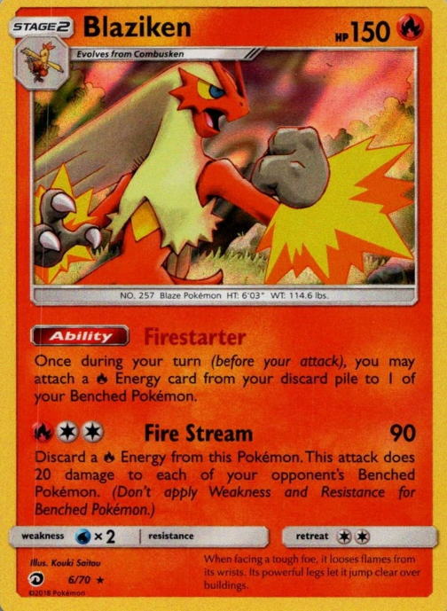 Producto - Blaziken (6/70) [Sun and Moon: Dragon Majesty] HOLO