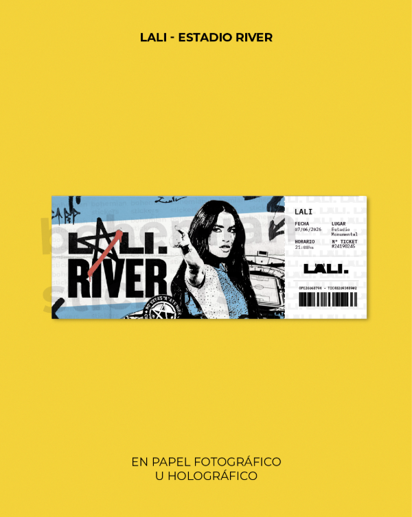 Producto - Entrada "LALI" EN RIVER - Entrada de Recuerdo