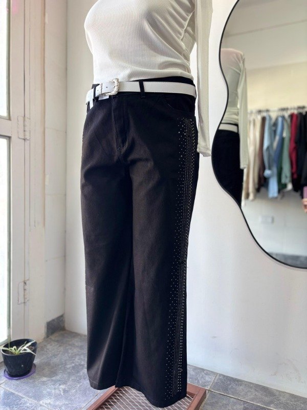 Producto - Wide leg Negro strass