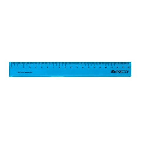 Producto - REGLA 20CM ACRILICA AZUL X UNIDAD EZCO