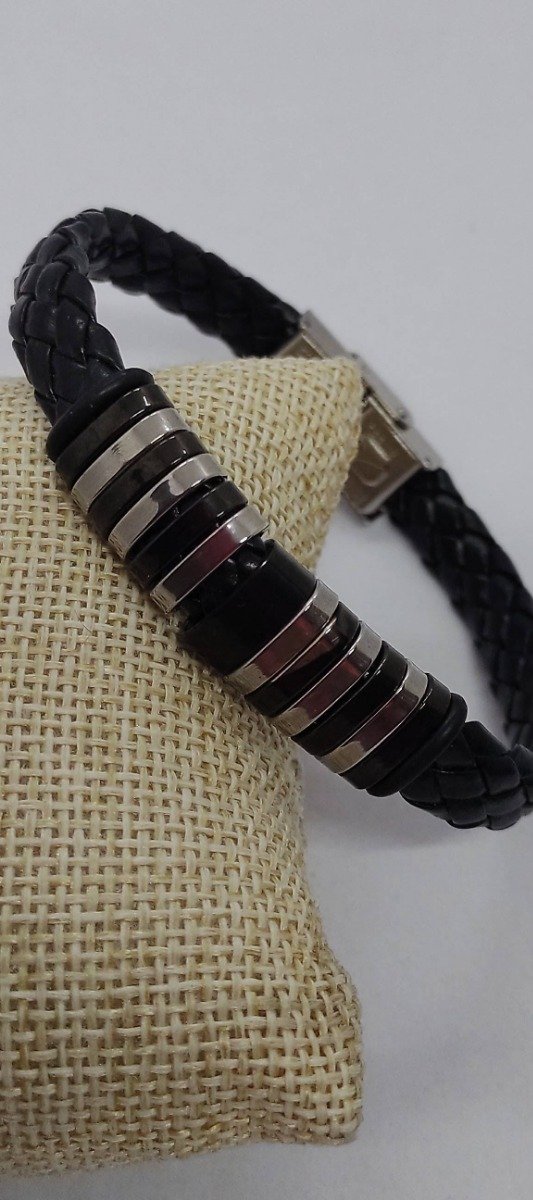 Producto - Pulsera  de ecocuero  con anillos - 1