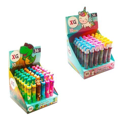 Producto - BOLIGRAFO 10 COLORES UNICORNIO/DINOSAURIO X UNIDAD