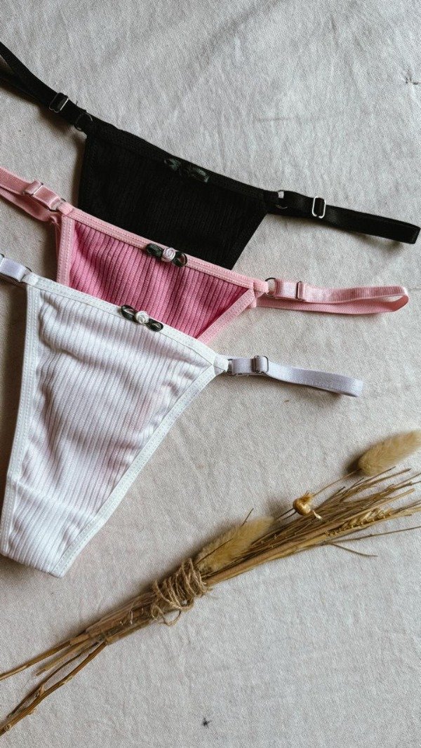 Producto - Tanga morley regulable flor x3