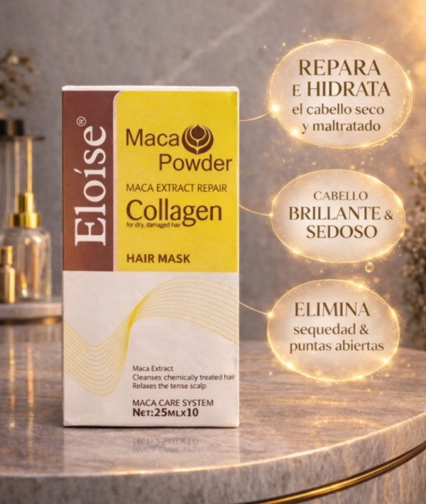 Producto - Mascarilla reparadora Eloíse colágeno y extracto de maca cabello seco o dañado - 1