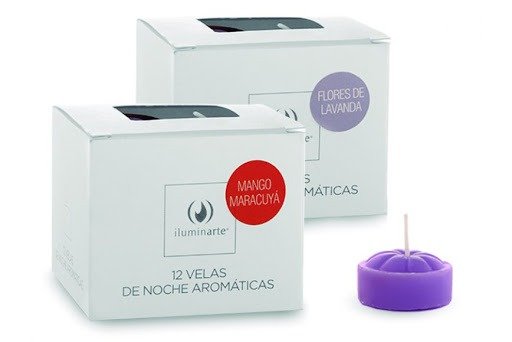 Producto - Vela aromática x12 iluminarte (cubo)