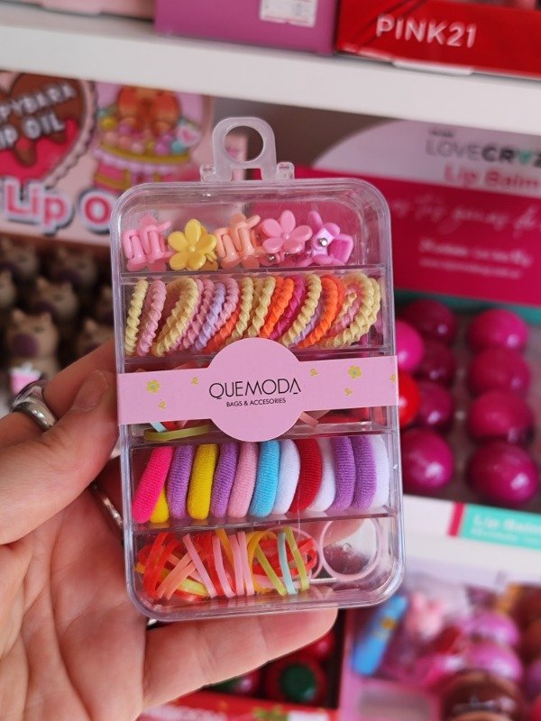 Producto - Cajita acrílico con accesorios para el pelo