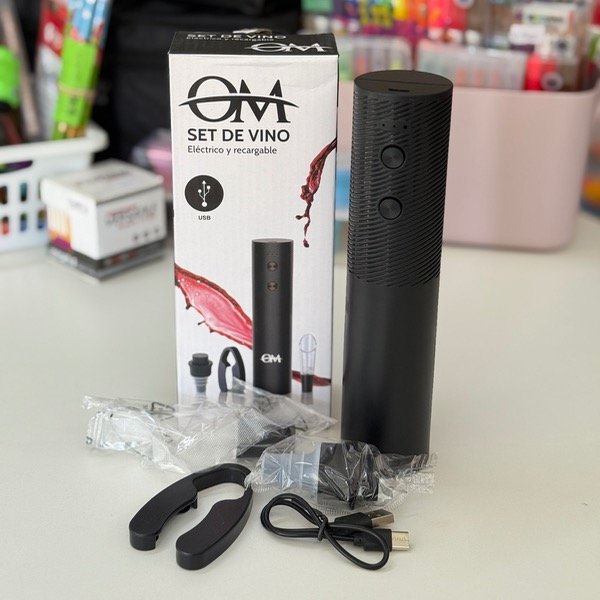 Producto - Sacacorcho Recargable Set de Vino 6939